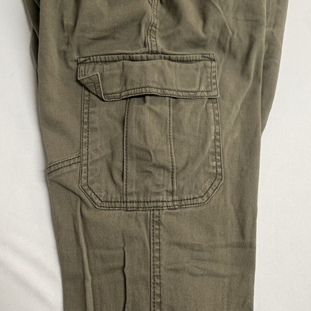 Faded Glory Pants Men Medium Cargo Jogger Streetwear Style Army Green Ankle Cuff - Picture 6 of 12